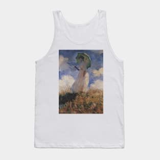 Woman with an Umbrella by Claude Monet Tank Top